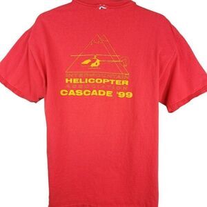 Intermountain Helicopter Association T Shirt Vintage 90s 1999 Cascade Mens XL
